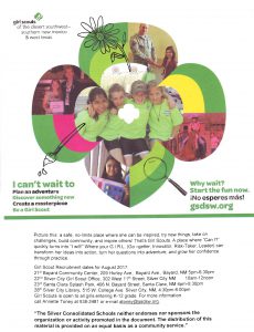 Girl Scout Recruitment Time Southwest NM