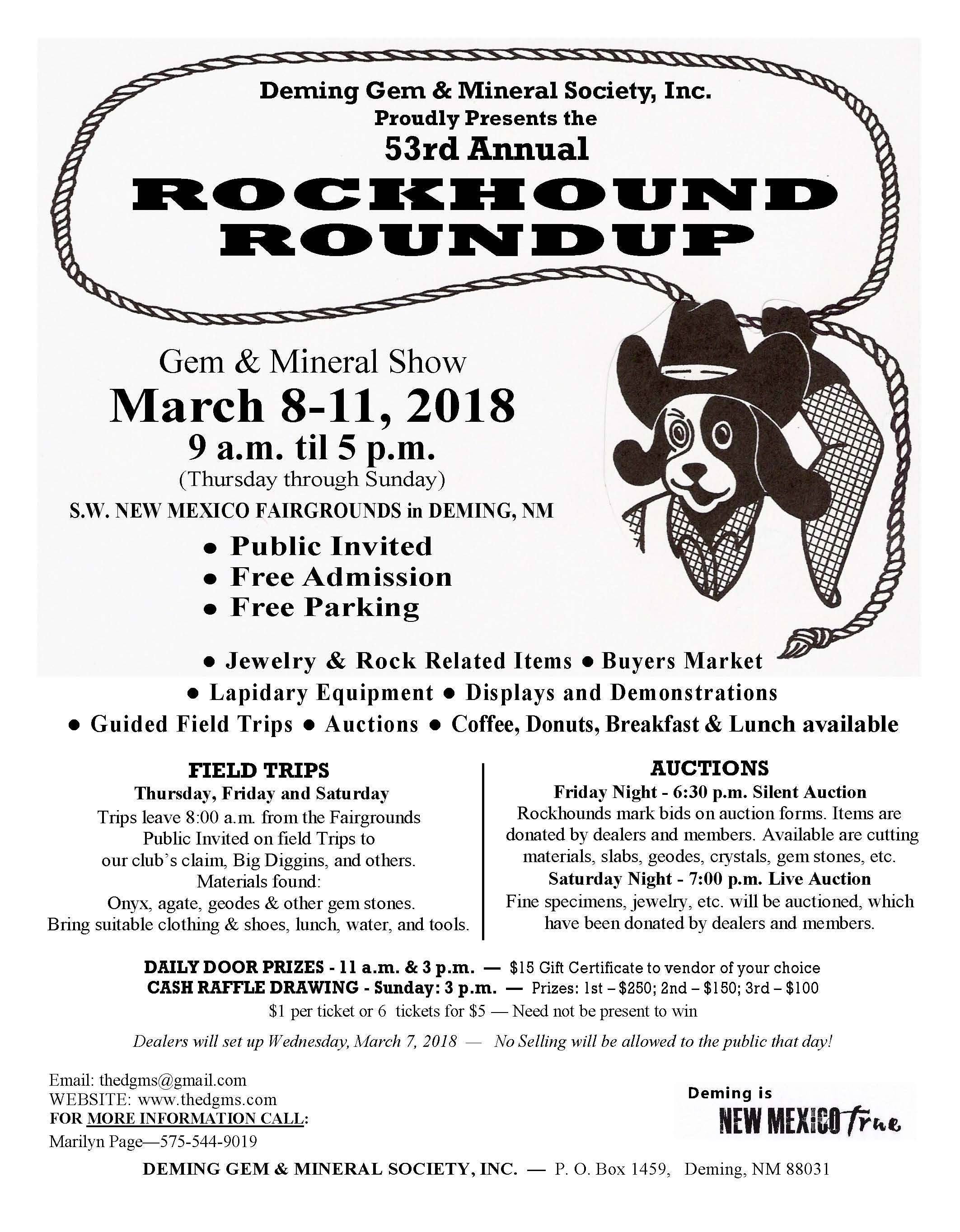 Rockhound Roundup Deming Annual Gem & Mineral Show 2018 Silver City