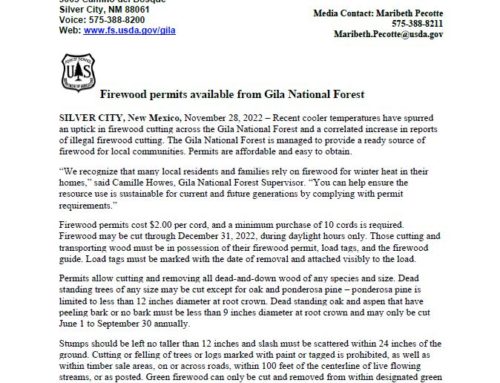 Gila National Forest Firewood Permits