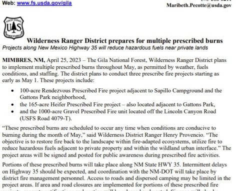 Wilderness Ranger District prepares for multiple prescribed burns