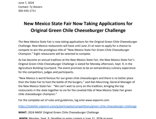 New Mexico State Fair Now Taking Applications for Original Green Chile Cheeseburger Challenge