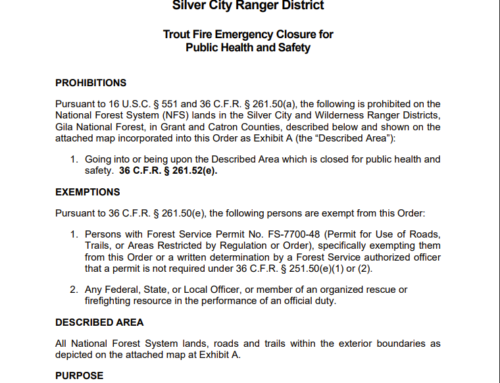 Trout Fire Emergency Closure 6-18-25