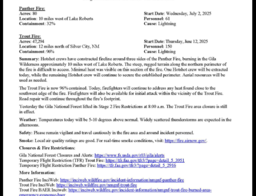 Trout and Panther Fire Update: July 8th, 2025