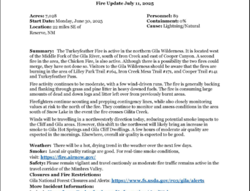 Turkeyfeather Fire Update: Friday, July 11th, 2025
