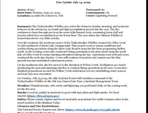 Turkeyfeather Fire Update: Monday, July 14th, 2025