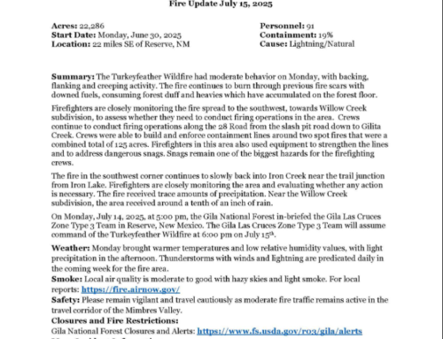 Turkeyfeather Fire Update: Tuesday, July 15th, 2025