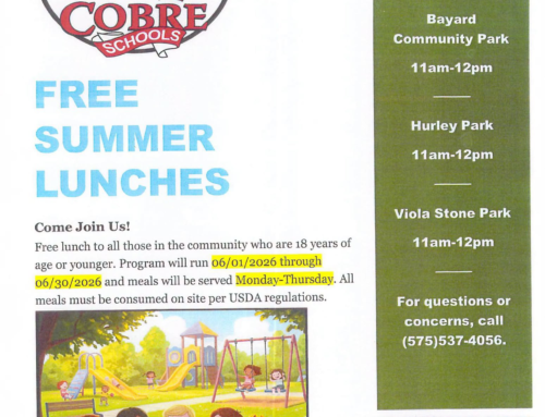 Cobre Consolidated School Summer Lunches